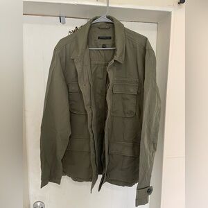 John Varvatos Military-Style Field Jacket in Olive
